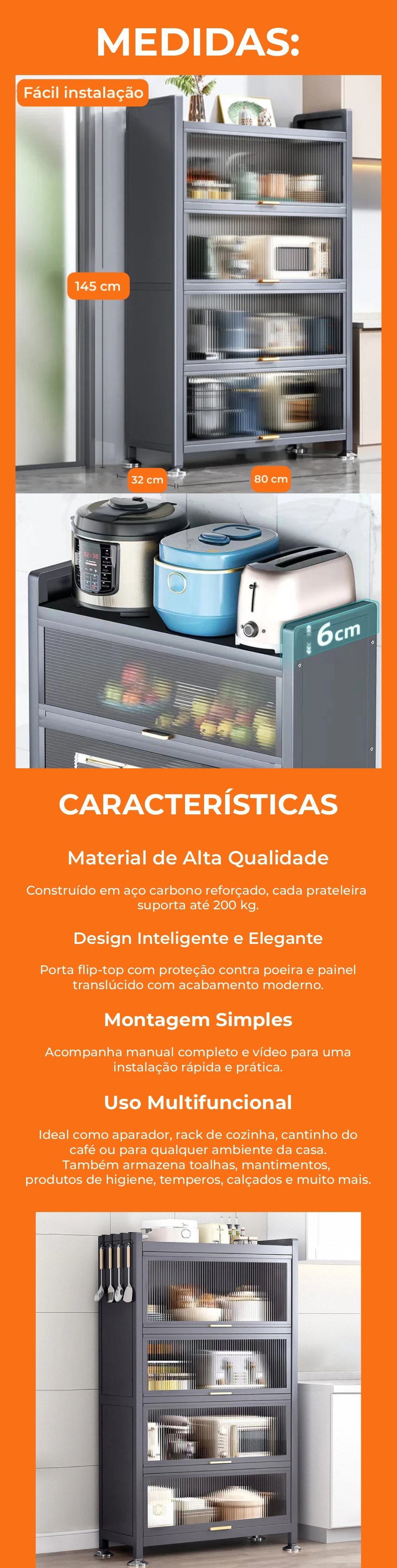 Armário FlexHome de Aço Multifuncional